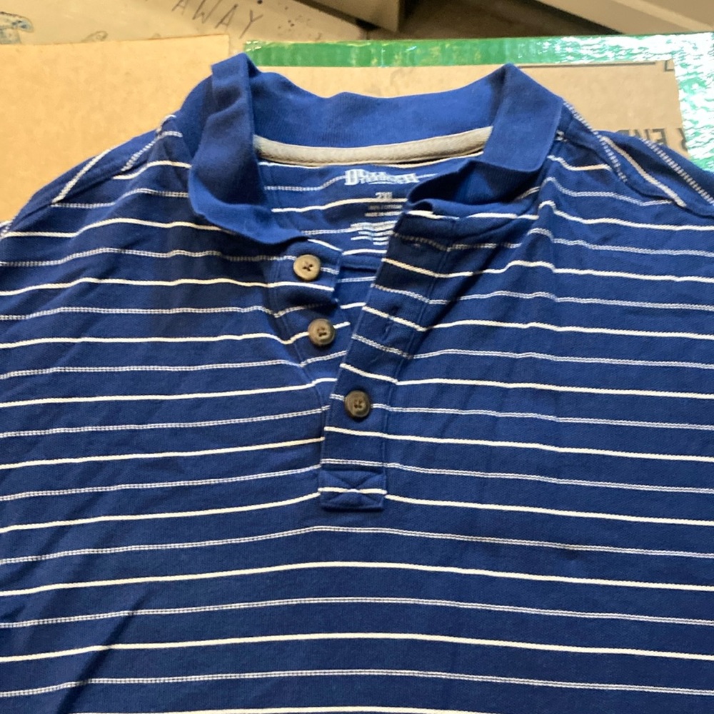 Duluth Blue Striped Polo Shirt